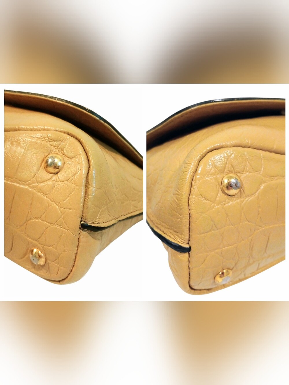 MCM Croc Embossed 2-Way Satchel Shoulder Bag - Picture 8 of 16
